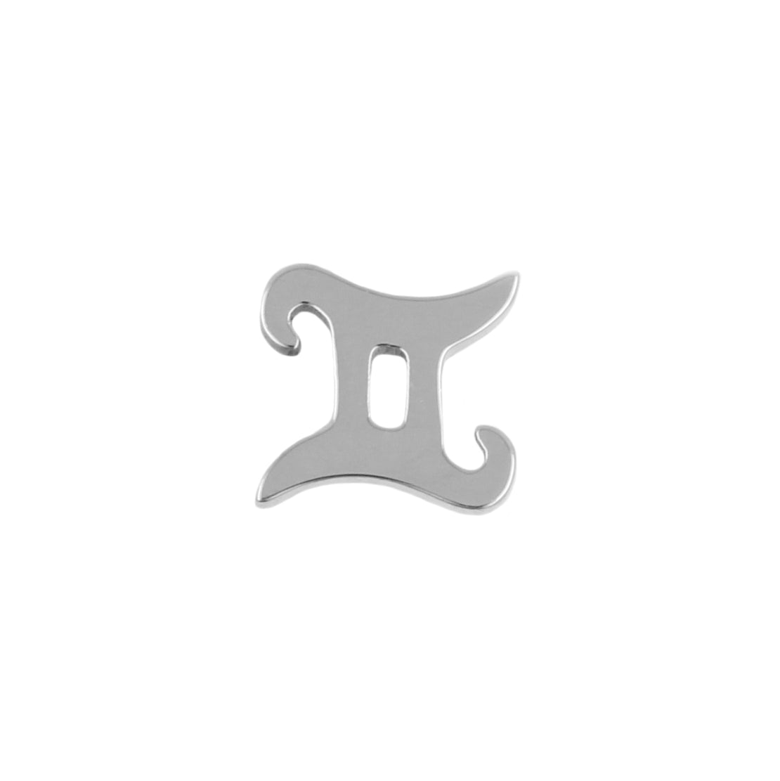 Titanium Zodiac Sign Gemini Silver
