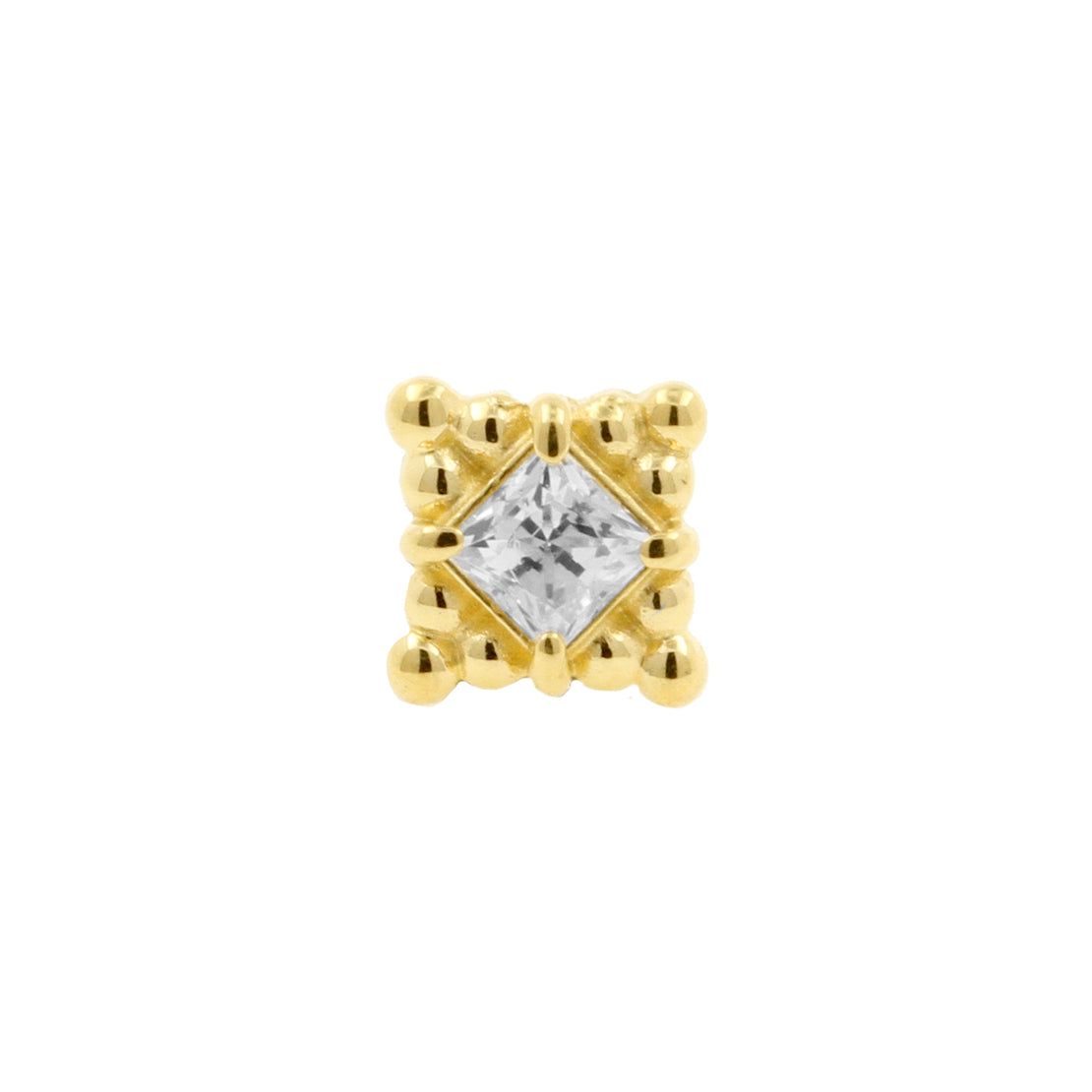 18 Karat Gold Zirconia Cluster