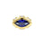 18 Karat Gold Zirconia And Topaz Marquise Dark Blue