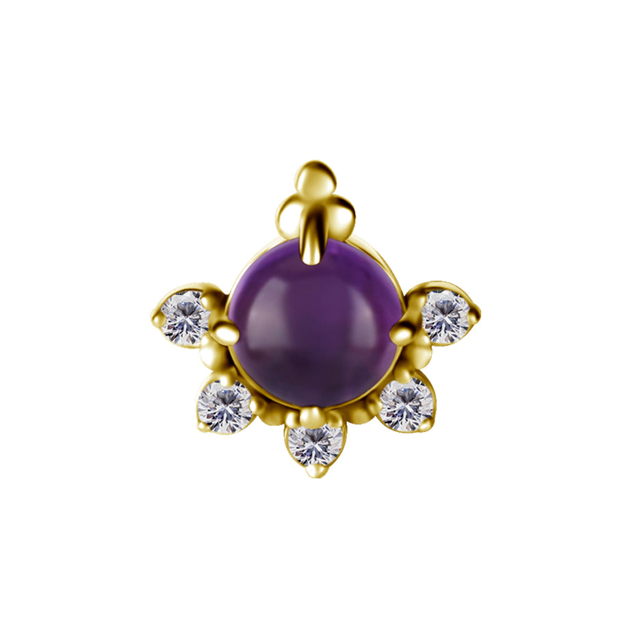18 Karat Gold Topaz Amethyst