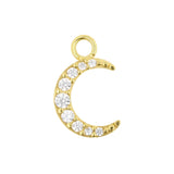 18 Karat Goldener Click-Ring-Anhänger – Zirkonia Mond Klar