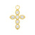 18 Karaats Gouden Bedel - Cross Zirkonia Clear