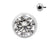 Titanium Balletje Met Zirkonia Clear