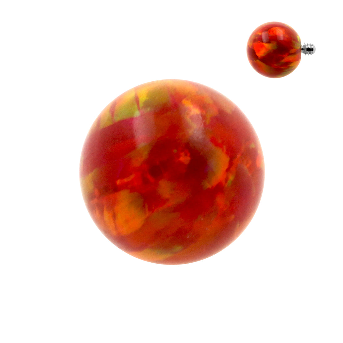 Synthetic Stone Opal Ball Red Opal