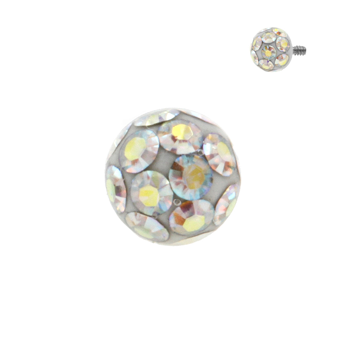 Titanium Multi-Jewelled Ball Crystal AB
