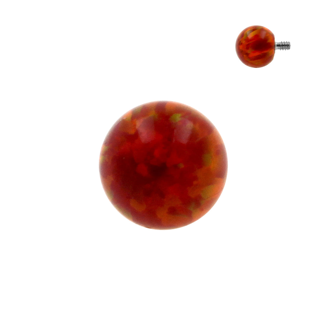 Titanium Opal Ball Red Opal