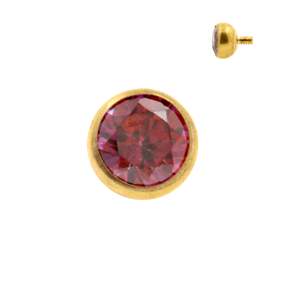 Titanium Balletje Met Zirkonia Red