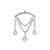 Titanium Vertical Helix Curve With Zirconia Silver