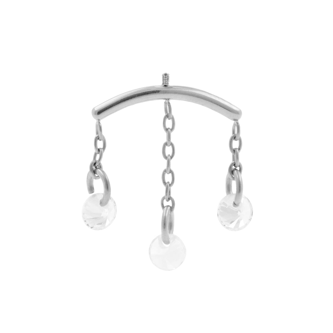 Titanium Vertical Helix Curve With Zirconia Silver