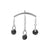 Titanium Vertical Helix Curve With Zirconia Silver