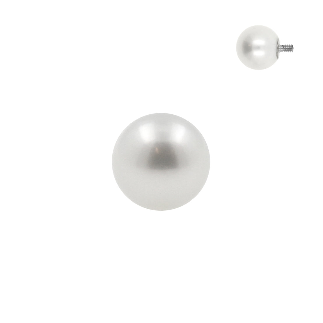 Titanium Freshwater Pearl White