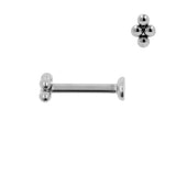 Titanium Dots Cluster Labret - 4mm Silber