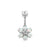 Surgical Steel Opal Zirconia Flower - Rook Piercing White Opal