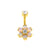 Chirurgisch Stalen Opaal Zirkonia Bloem - Rook Piercing Pink Opal