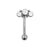 Titanium Zirkonia Cluster Rook Piercing Clear