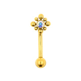 Titanium Zircona Cluster Rook Piercing Crystal AB