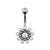 Titanium Zirkonia Cluster Navelpiercing Clear