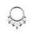 Titanium Zirkonia Cluster Click Ring Clear