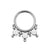 Titanium Zirkonia Cluster Click Ring Clear