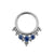 Titanium Zirkonia Cluster Click Ring Royal Blue