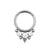 Titanium Zirkonia Cluster Click Ring Clear