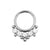Titanium Zirkonia Cluster Click Ring Clear