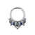 Titanium Zirkonia Cluster Click Ring Royal Blue