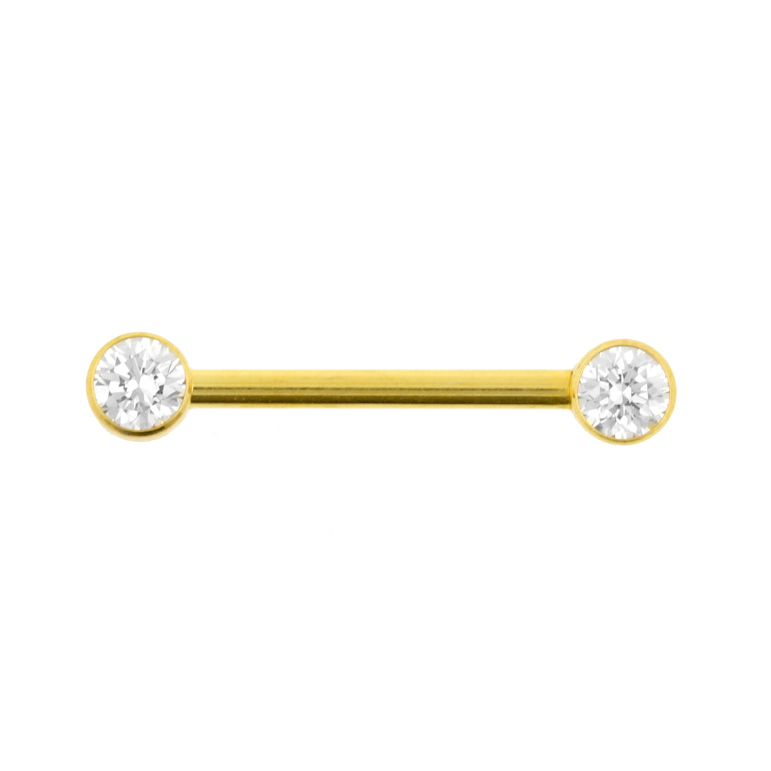 Titanium Nipple Barbell With Zirconia - 4 mm
