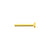 Titanium Labret Stud 2,5 mm Disc - Gold