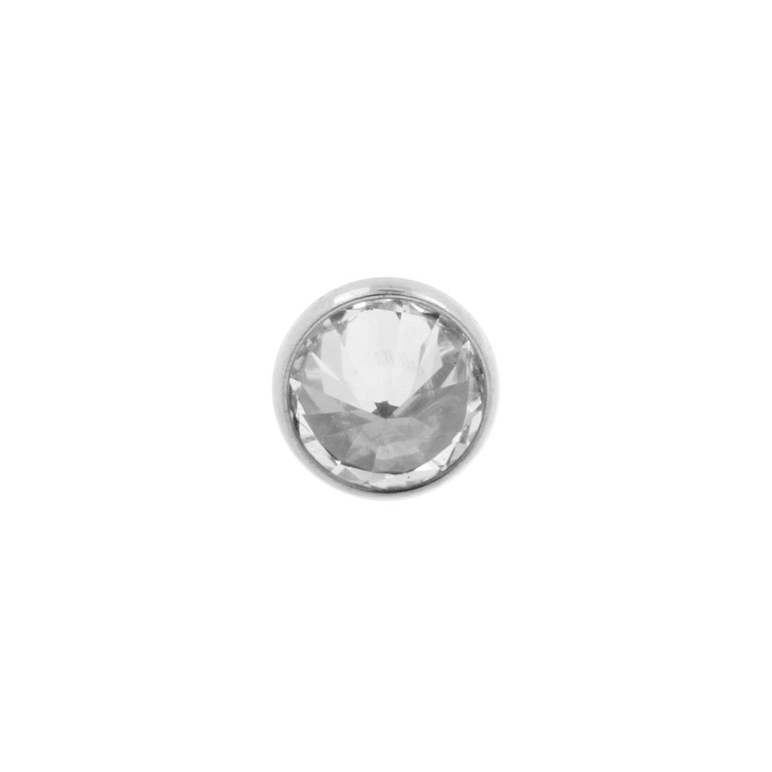 Titanium Zirconia Disc - Threadless - Silver