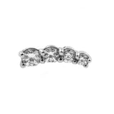 Nickelfreies Stahlarmband mit Zirkonia Curve Gliedern - Silber