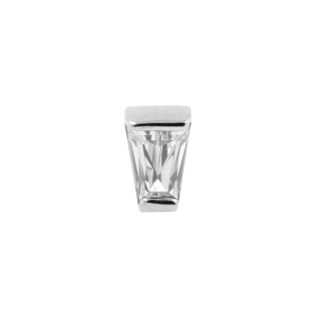 Nickel-Free Stainless Steel Zirconia Trapezoid - Silver