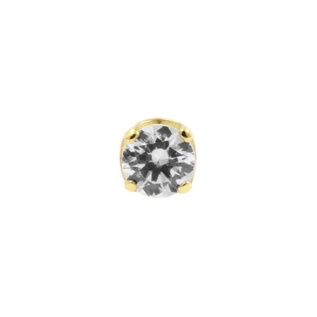 18 Karat Gold Zirconia Top
