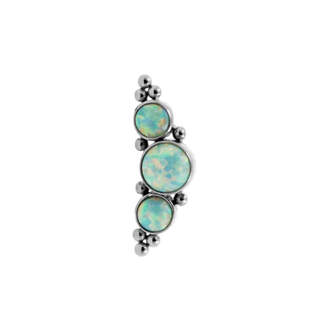 Titanium Opal Cluster - Light Green Opal