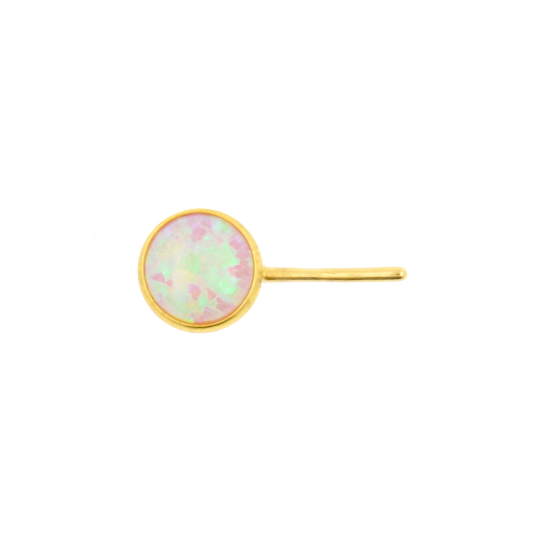 Titanium Opal Disc 90 Degrees - Pink Opal