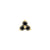 Nickel-Free Stainless Steel Trinity Set With Black Zirconia Gold