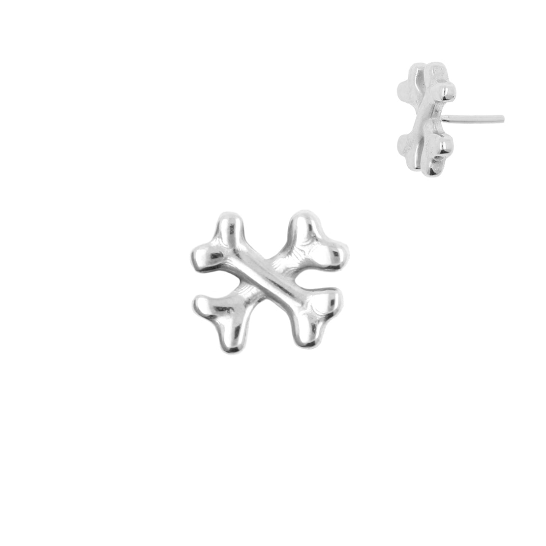 Nickel-Free Stainless Steel Crossbones Attachment - Silver