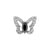 Nikkelvrij Stalen Butterfly Attachment - Black