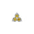 Platin Triple Flower mit Gelbe Diamanten