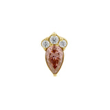 Nickel-Free Stainless Steel Droplet Cluster Attachment - Rhodolite