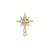 Nickel-Free Stainless Steel - Zirconia Star Dangle - Gold