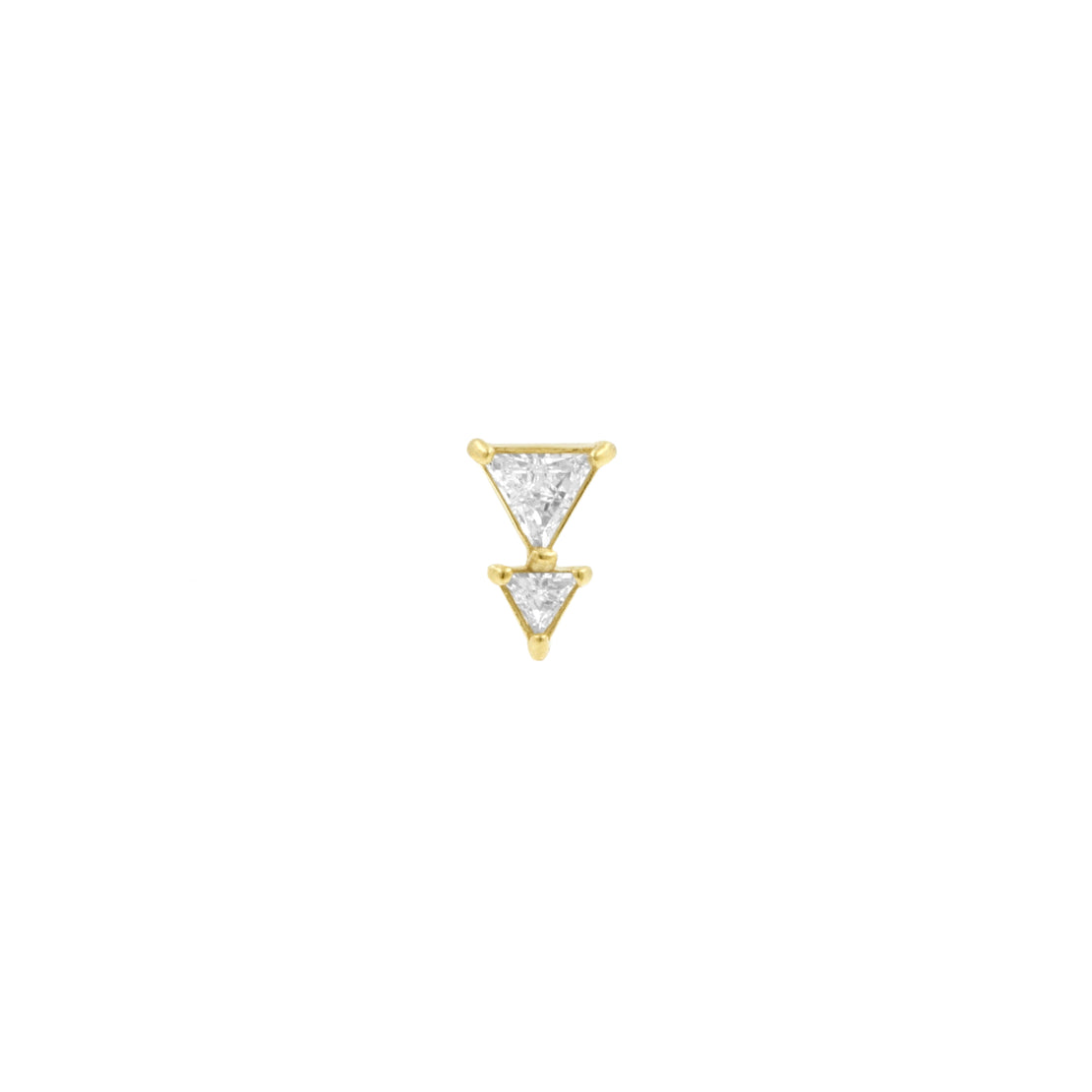 Nickel-Free Stainless Steel - Zirconia Double Triangle - Gold