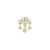 Nickel-Free Stainless Steel - Zirconia Eye Dangle - Gold