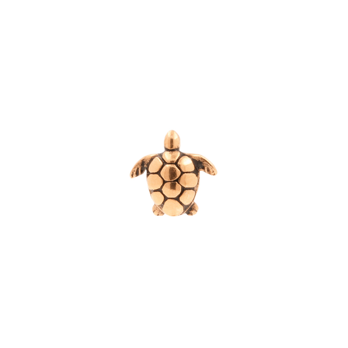 Surgical Steel Turtle Top - Rose Gold