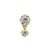 18 Karat Gold Zirconia Dangle