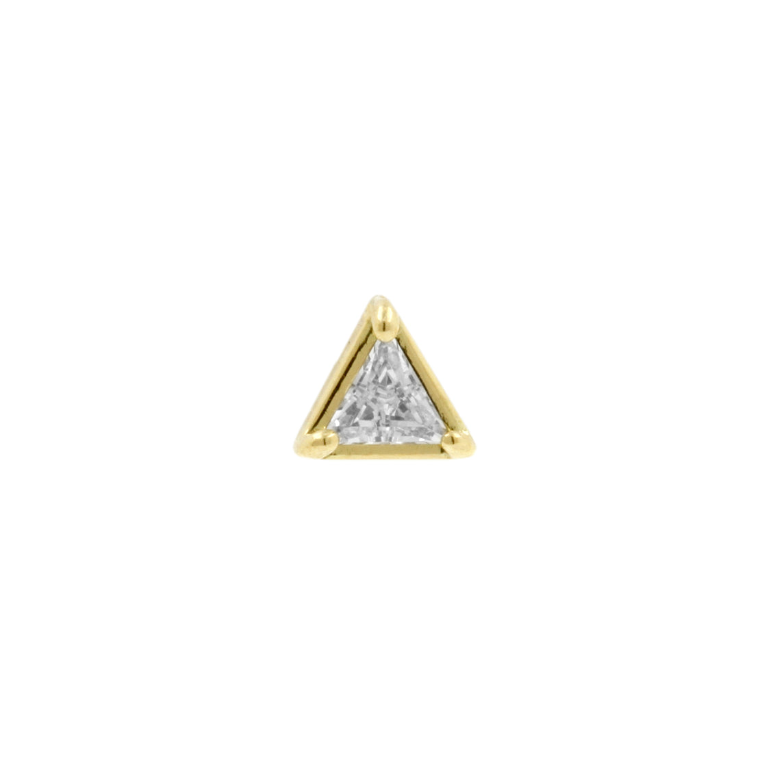 18 Karat Gold Zirconia Triangle Top
