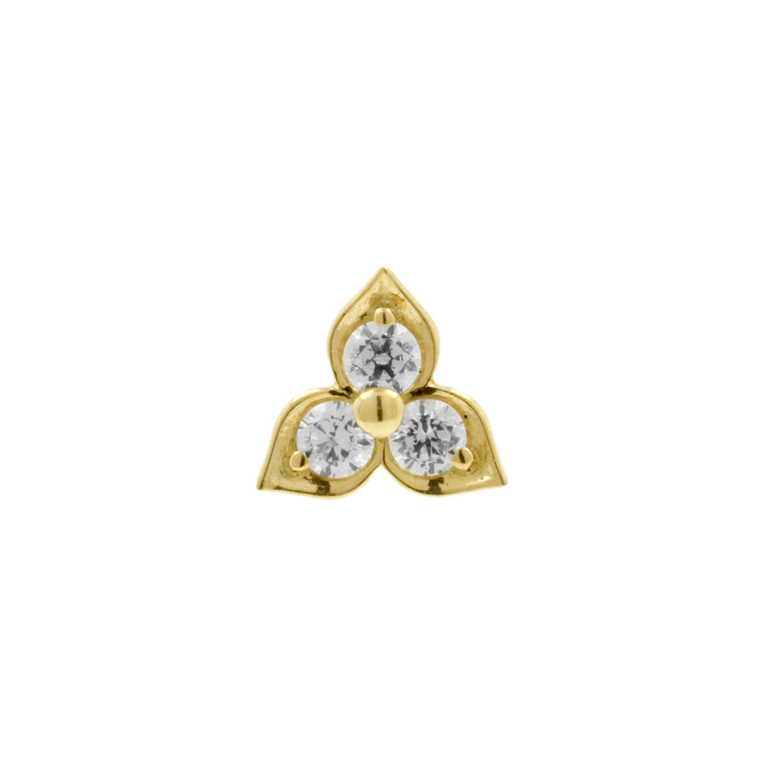 18 Karat Gold Zirconia Trinity Top