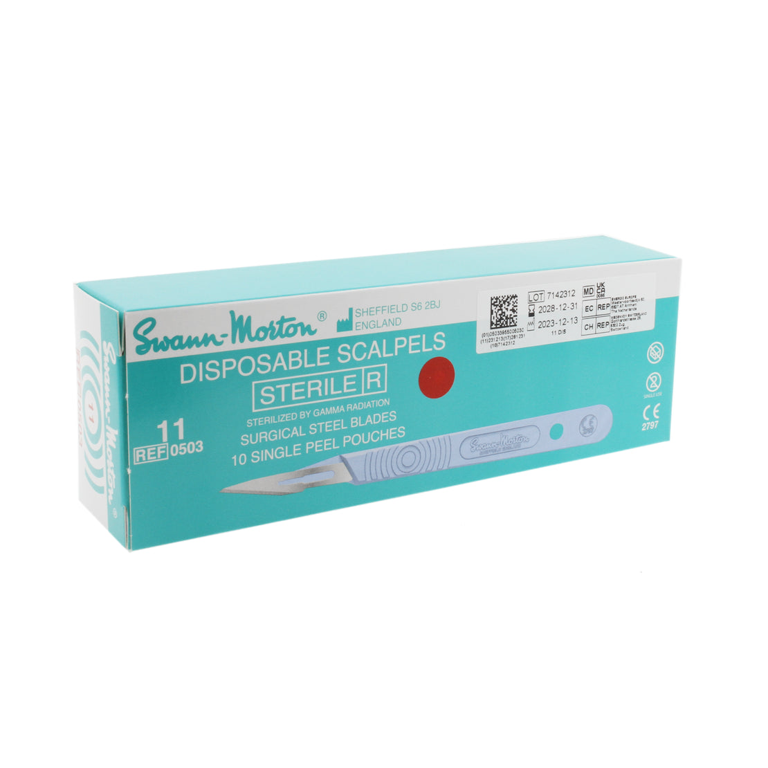 10 Sterile Prepacked Scalpels - Nr 11