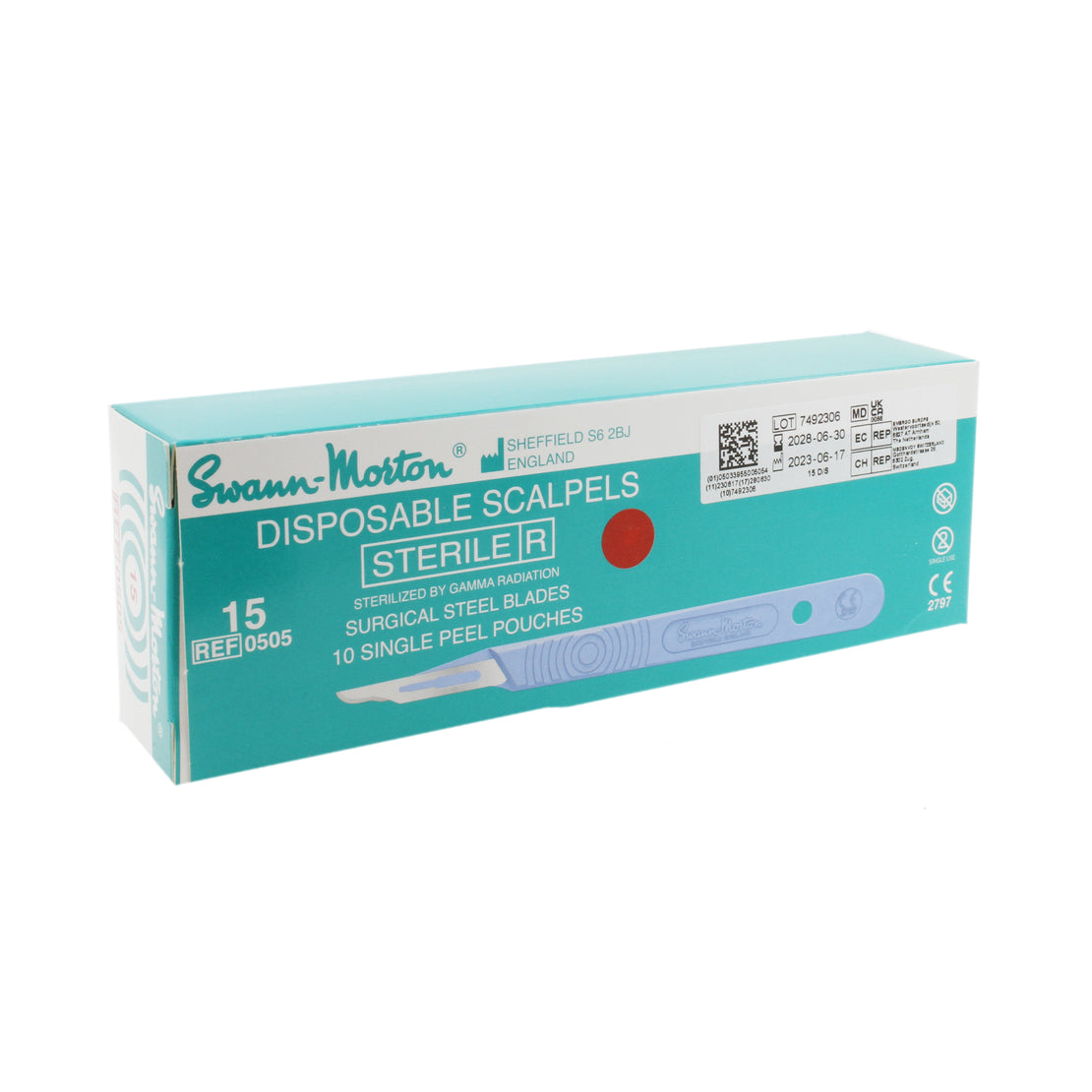 10 Sterile Prepacked Scalpels - Nr 15