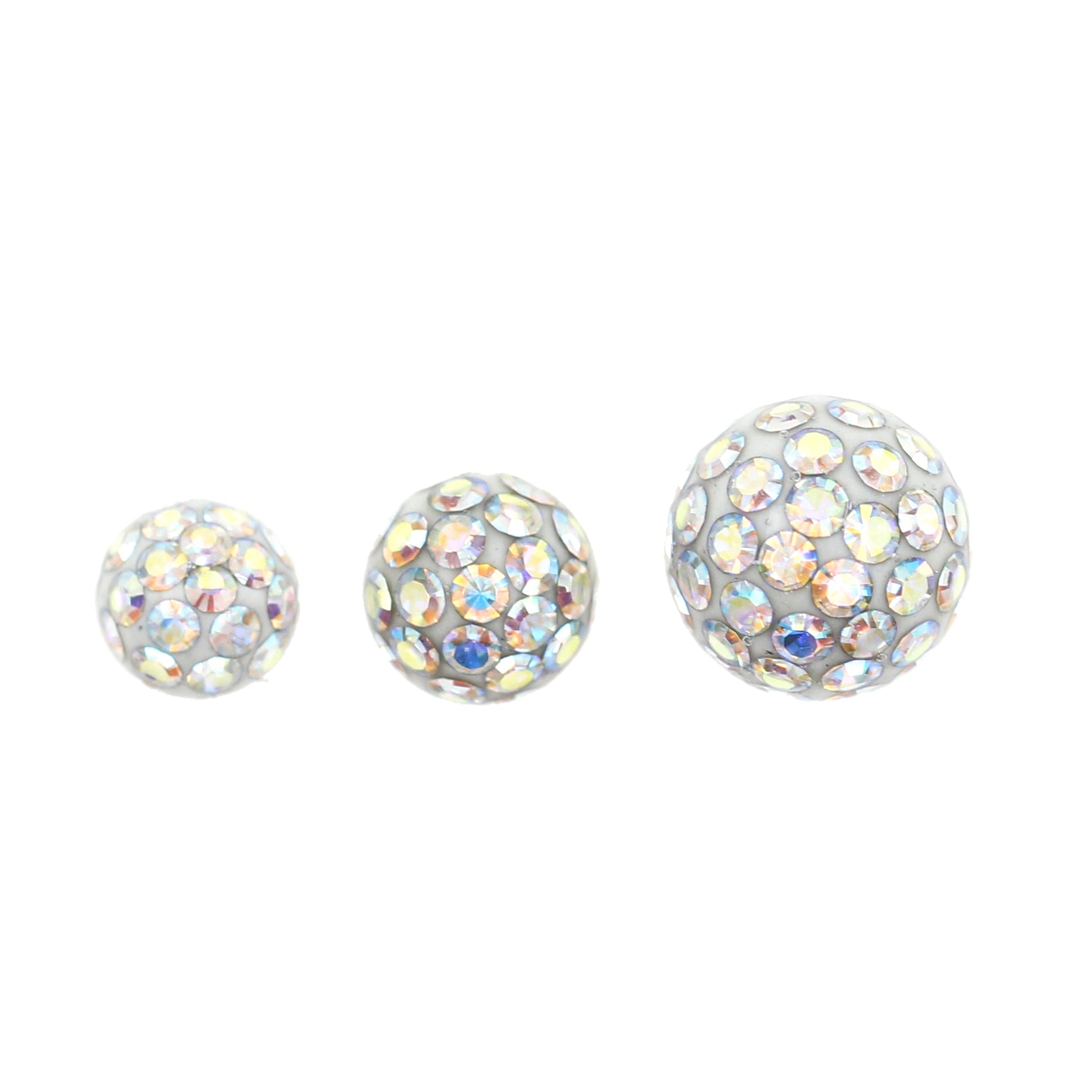 Chirurgisch Stalen Multi Jewelled Opschroefbal Crystal AB